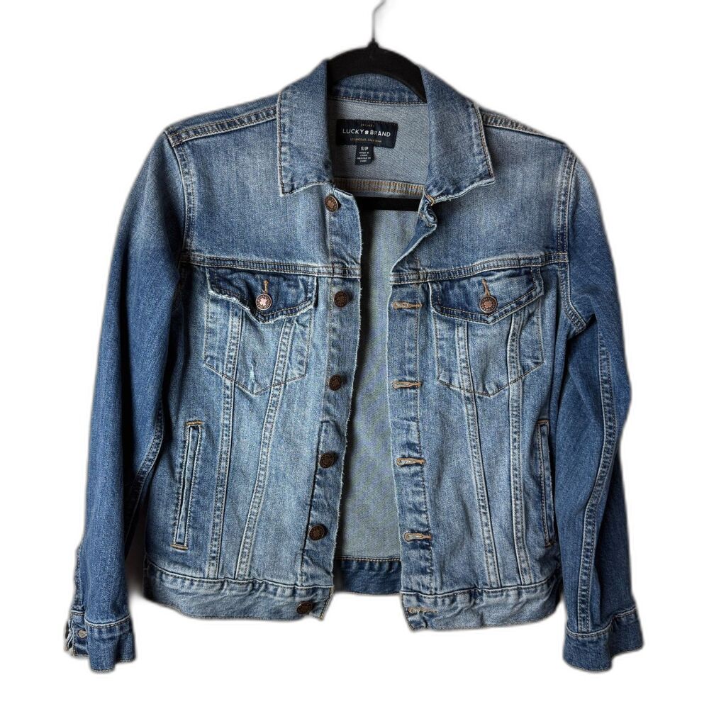 Lucky Brand The Tomboy Trucker Denim Jacket Women Size Small